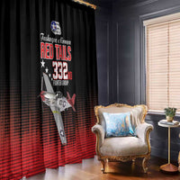 Tuskegee Airmen Red Tails Window Curtain 332nd Fighter Group WWII Tribute Black Style - Wonder Print Shop