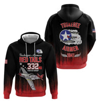 Tuskegee Airmen Red Tails Zip Hoodie 332nd Fighter Group WWII Tribute Black Style - Wonder Print Shop