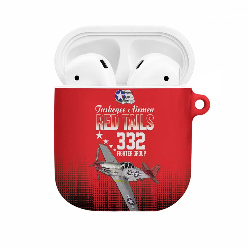 Tuskegee Airmen Red Tails AirPods Case 332nd Fighter Group WWII Tribute Red Style - Wonder Print Shop