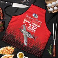 Tuskegee Airmen Red Tails Apron 332nd Fighter Group WWII Tribute Red Style - Wonder Print Shop