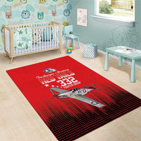 Tuskegee Airmen Red Tails Area Rug 332nd Fighter Group WWII Tribute Red Style - Wonder Print Shop