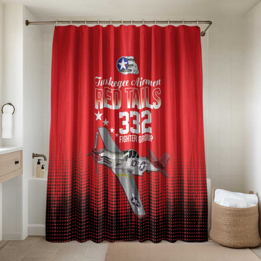 Tuskegee Airmen Red Tails Bathroom Set 332nd Fighter Group WWII Tribute Red Style - Wonder Print Shop