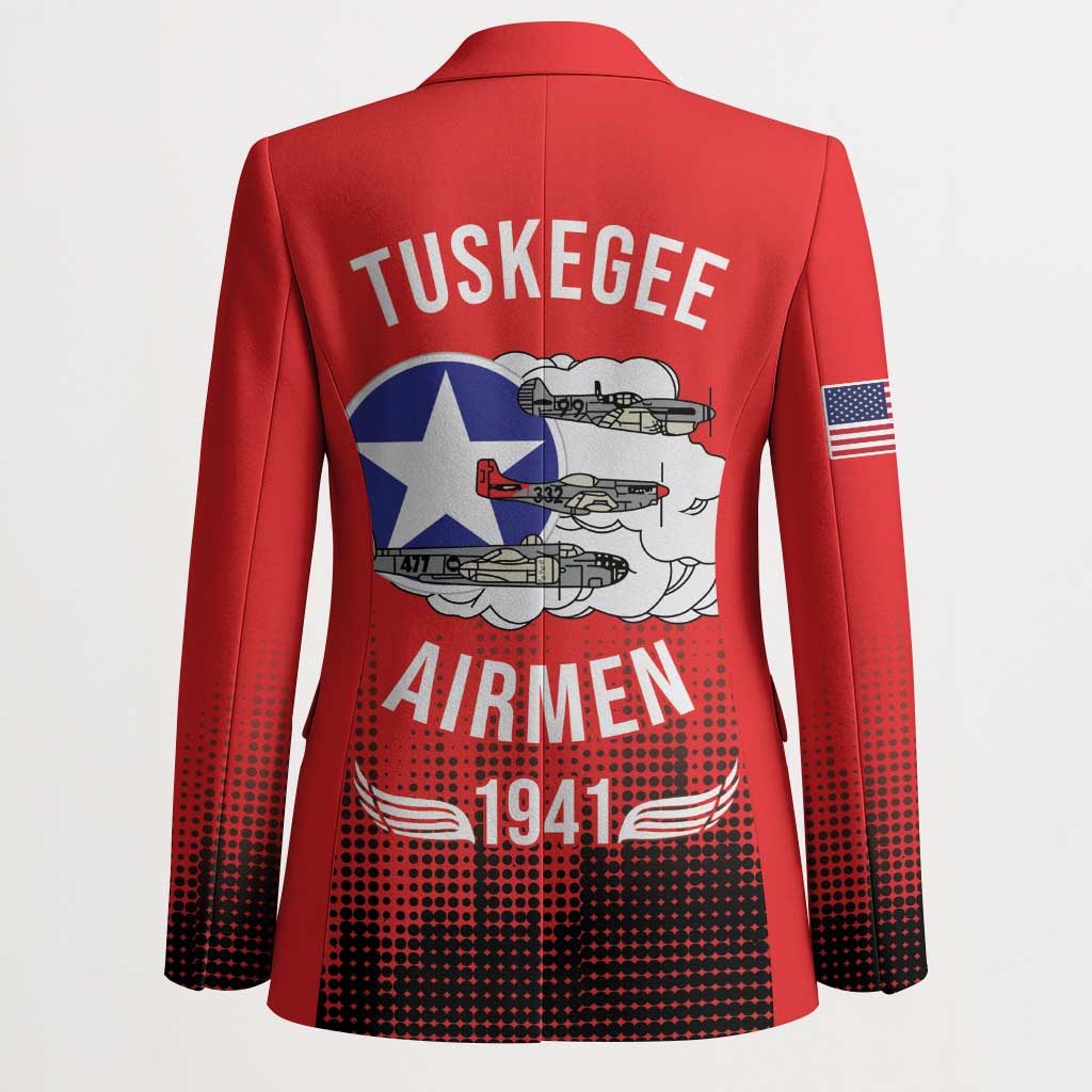 Tuskegee Airmen Red Tails Blazer 332nd Fighter Group WWII Tribute Red Style - Wonder Print Shop