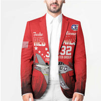 Tuskegee Airmen Red Tails Blazer 332nd Fighter Group WWII Tribute Red Style - Wonder Print Shop