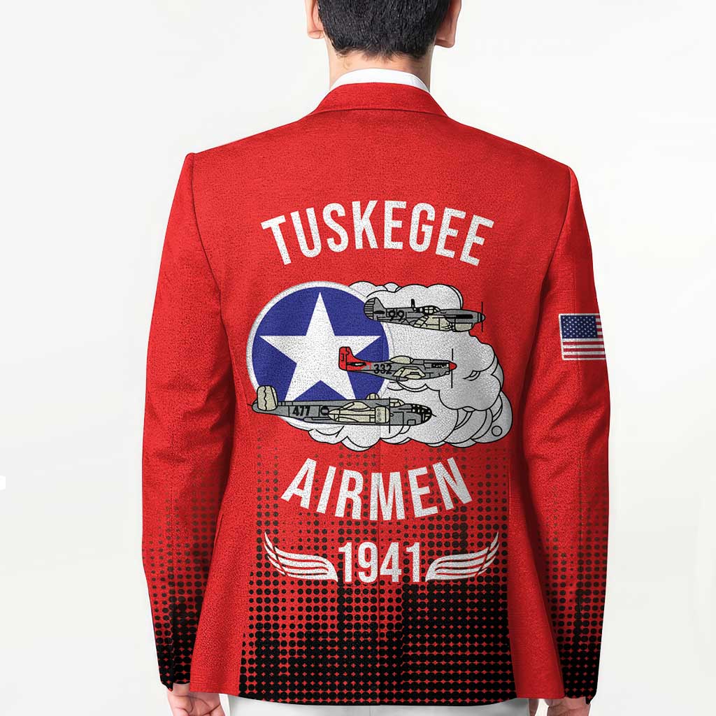 Tuskegee Airmen Red Tails Blazer 332nd Fighter Group WWII Tribute Red Style - Wonder Print Shop