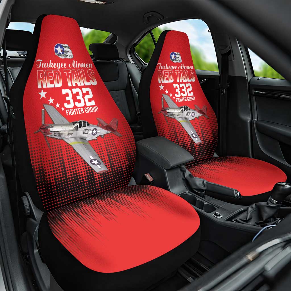 Tuskegee Airmen Red Tails Car Seat Cover 332nd Fighter Group WWII Tribute Red Style - Wonder Print Shop