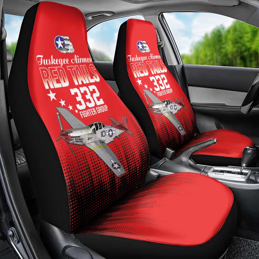 Tuskegee Airmen Red Tails Car Seat Cover 332nd Fighter Group WWII Tribute Red Style - Wonder Print Shop
