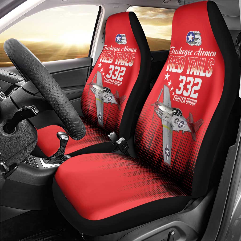 Tuskegee Airmen Red Tails Car Seat Cover 332nd Fighter Group WWII Tribute Red Style - Wonder Print Shop