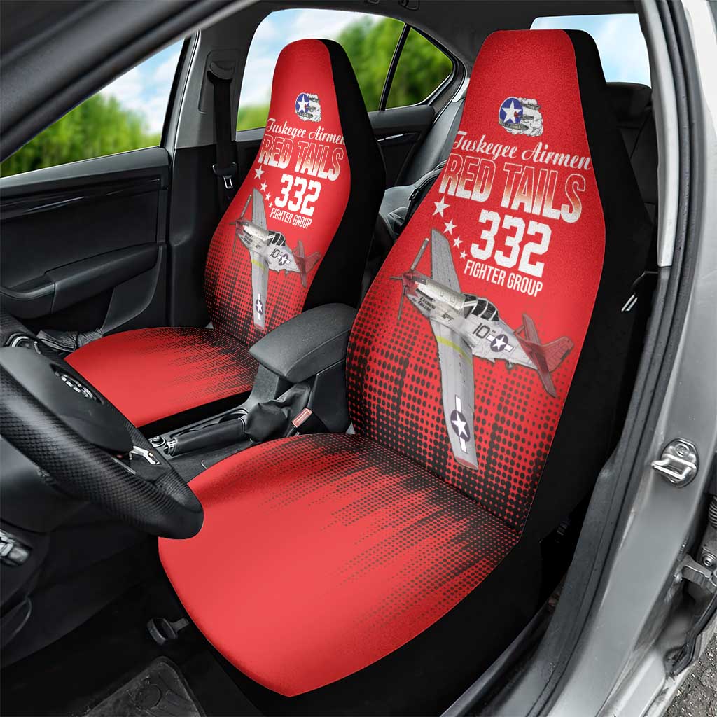 Tuskegee Airmen Red Tails Car Seat Cover 332nd Fighter Group WWII Tribute Red Style - Wonder Print Shop
