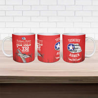 Tuskegee Airmen Red Tails Ceramic Mug 332nd Fighter Group WWII Tribute Red Style - Wonder Print Shop