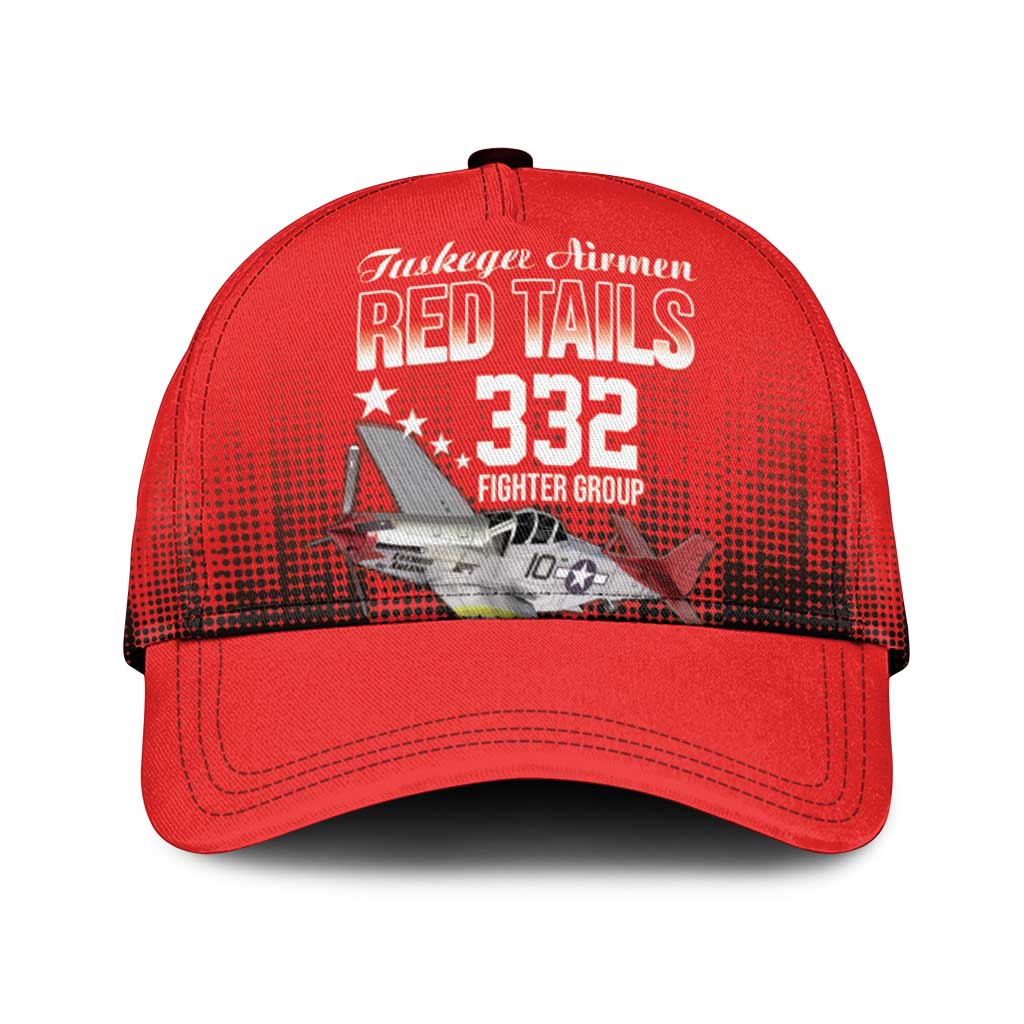 Tuskegee Airmen Red Tails Classic Cap 332nd Fighter Group WWII Tribute Red Style - Wonder Print Shop