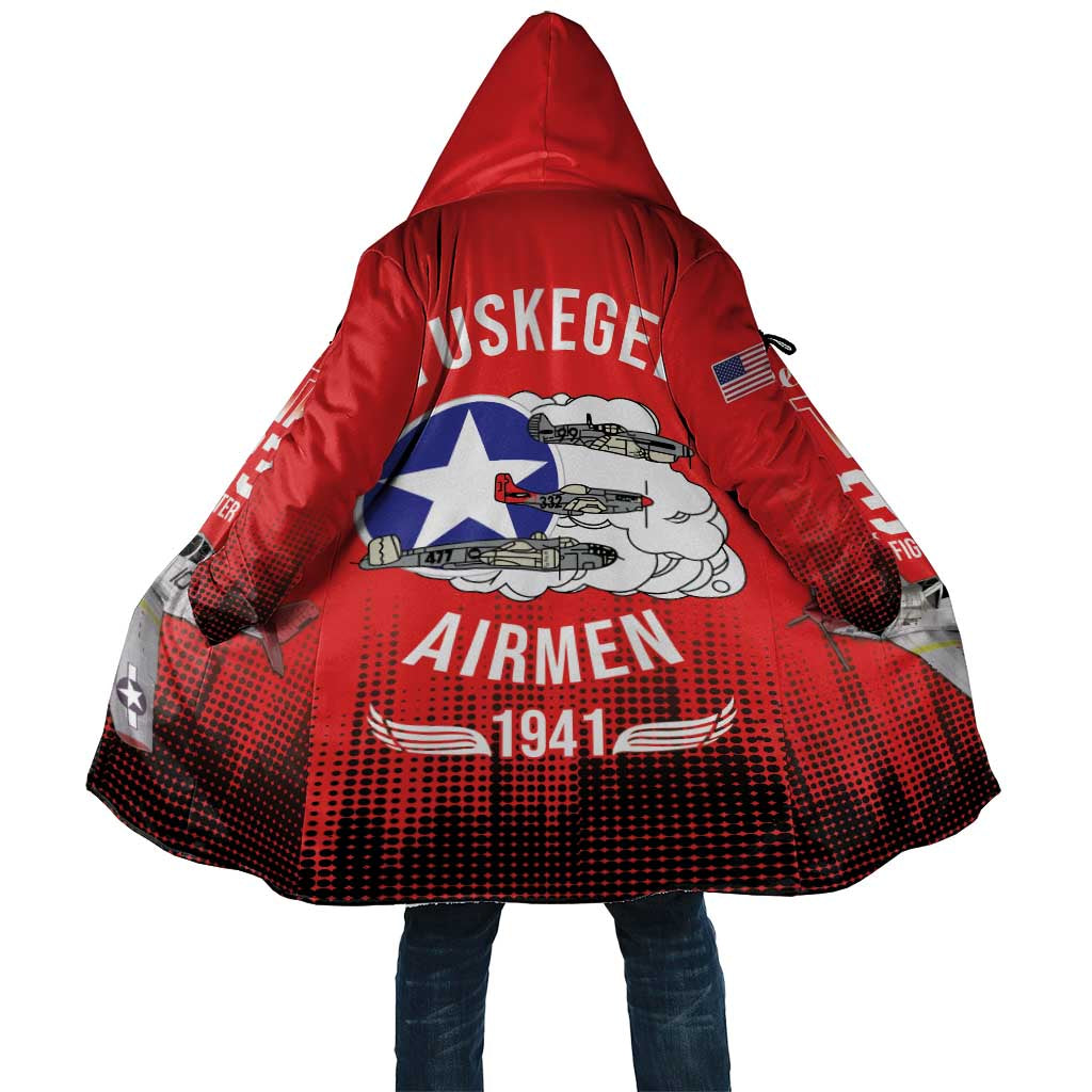 Tuskegee Airmen Red Tails Cloak 332nd Fighter Group WWII Tribute Red Style - Wonder Print Shop