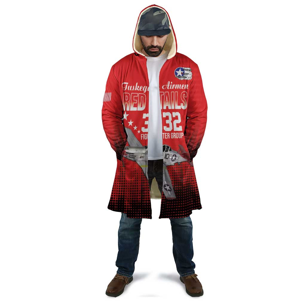 Tuskegee Airmen Red Tails Cloak 332nd Fighter Group WWII Tribute Red Style - Wonder Print Shop