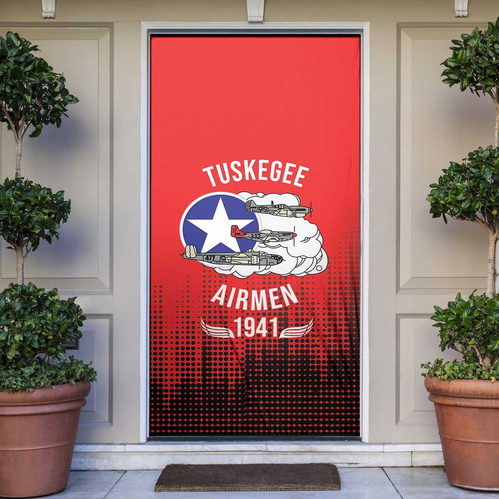Tuskegee Airmen Red Tails Door Cover 332nd Fighter Group WWII Tribute Red Style - Wonder Print Shop