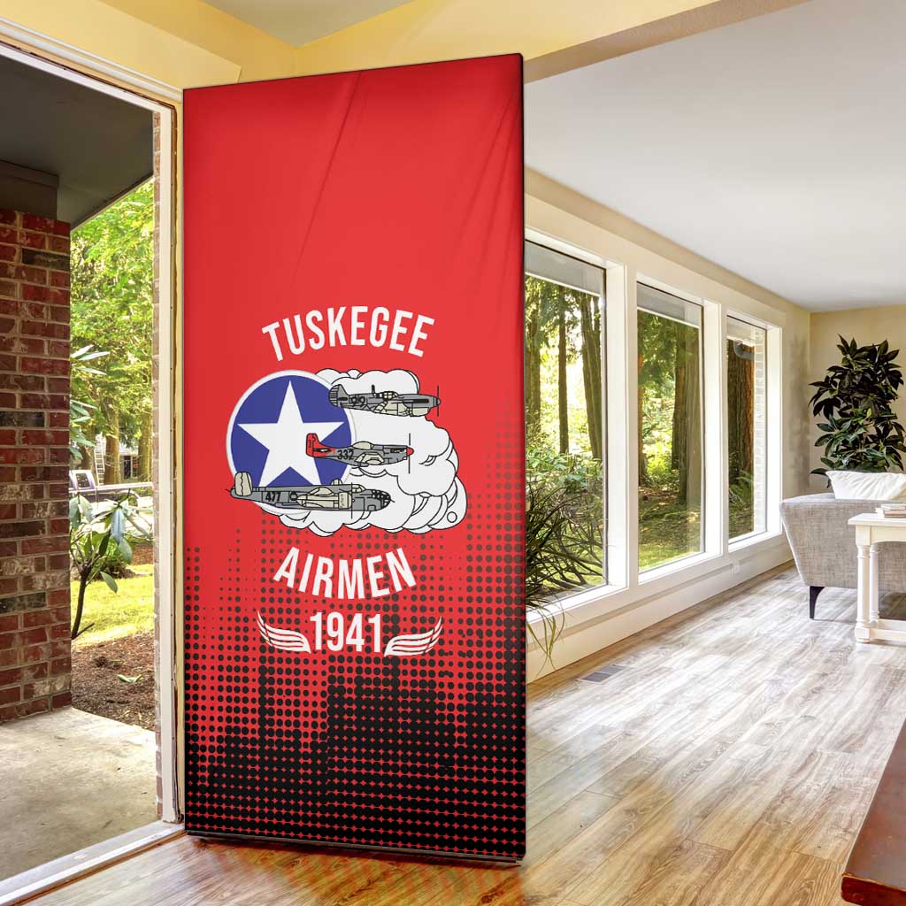 Tuskegee Airmen Red Tails Door Cover 332nd Fighter Group WWII Tribute Red Style - Wonder Print Shop