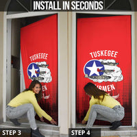 Tuskegee Airmen Red Tails Door Cover 332nd Fighter Group WWII Tribute Red Style - Wonder Print Shop