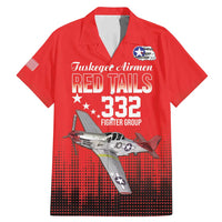 Tuskegee Airmen Red Tails Family Matching Mermaid Dress and Hawaiian Shirt 332nd Fighter Group WWII Tribute Red Style - Wonder Print Shop