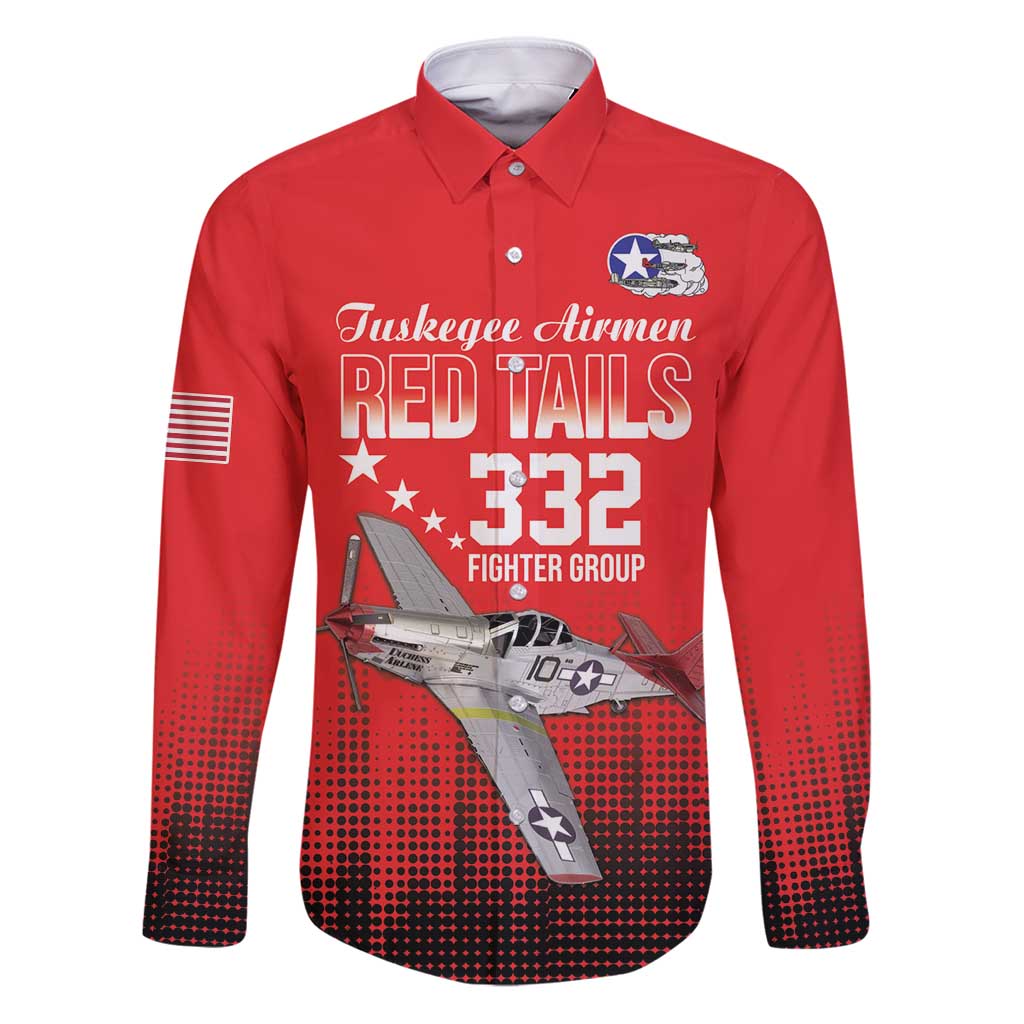 Tuskegee Airmen Red Tails Family Matching Puletasi and Hawaiian Shirt 332nd Fighter Group WWII Tribute Red Style - Wonder Print Shop