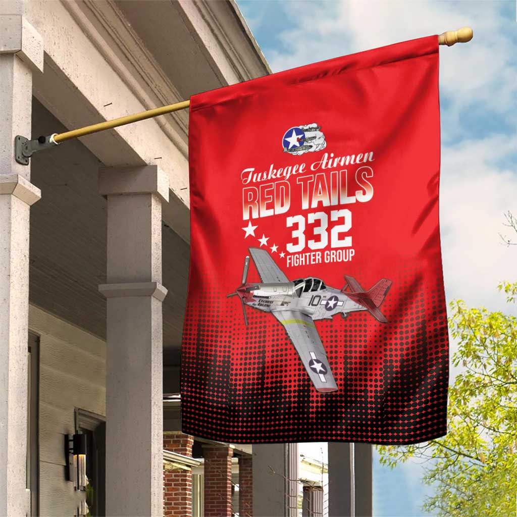 Tuskegee Airmen Red Tails Garden Flag 332nd Fighter Group WWII Tribute Red Style - Wonder Print Shop