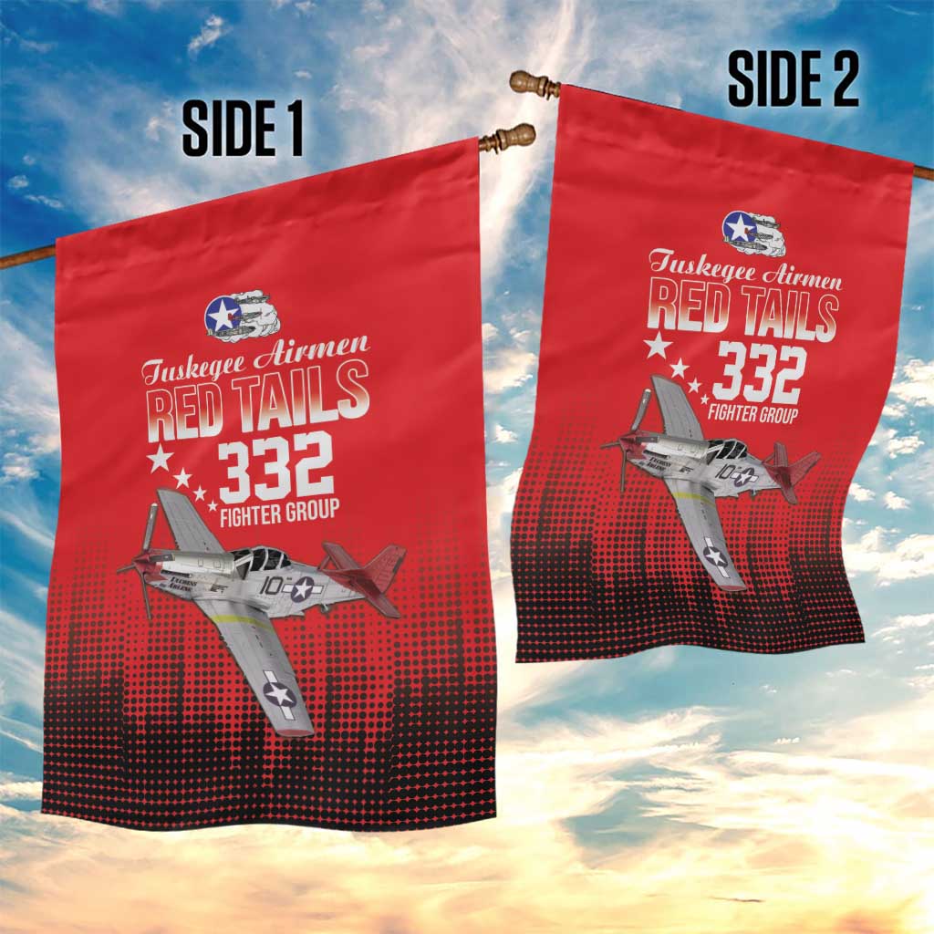 Tuskegee Airmen Red Tails Garden Flag 332nd Fighter Group WWII Tribute Red Style - Wonder Print Shop