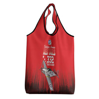 Tuskegee Airmen Red Tails Grocery Bag 332nd Fighter Group WWII Tribute Red Style - Wonder Print Shop