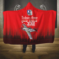 Tuskegee Airmen Red Tails Hooded Blanket 332nd Fighter Group WWII Tribute Red Style - Wonder Print Shop