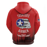 Tuskegee Airmen Red Tails Hoodie 332nd Fighter Group WWII Tribute Red Style - Wonder Print Shop
