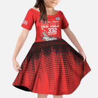 Tuskegee Airmen Red Tails Kid Short Sleeve Dress 332nd Fighter Group WWII Tribute Red Style - Wonder Print Shop