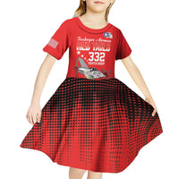 Tuskegee Airmen Red Tails Kid Short Sleeve Dress 332nd Fighter Group WWII Tribute Red Style - Wonder Print Shop