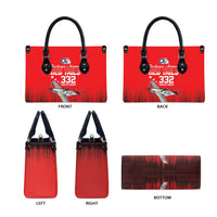 Tuskegee Airmen Red Tails Leather Bag 332nd Fighter Group WWII Tribute Red Style - Wonder Print Shop