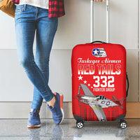 Tuskegee Airmen Red Tails Luggage Cover 332nd Fighter Group WWII Tribute Red Style - Wonder Print Shop