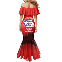 Tuskegee Airmen Red Tails Mermaid Dress 332nd Fighter Group WWII Tribute Red Style - Wonder Print Shop