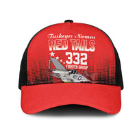 Tuskegee Airmen Red Tails Mesh Trucker Cap 332nd Fighter Group WWII Tribute Red Style - Wonder Print Shop