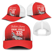 Tuskegee Airmen Red Tails Mesh Trucker Cap 332nd Fighter Group WWII Tribute Red Style - Wonder Print Shop