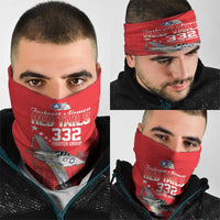 Tuskegee Airmen Red Tails Neck Gaiter 332nd Fighter Group WWII Tribute Red Style - Wonder Print Shop