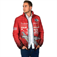 Tuskegee Airmen Red Tails Padded Jacket 332nd Fighter Group WWII Tribute Red Style - Wonder Print Shop