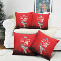 Tuskegee Airmen Red Tails Pillow Cover 332nd Fighter Group WWII Tribute Red Style - Wonder Print Shop
