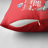 Tuskegee Airmen Red Tails Pillow Cover 332nd Fighter Group WWII Tribute Red Style - Wonder Print Shop