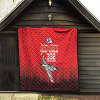 Tuskegee Airmen Red Tails Quilt 332nd Fighter Group WWII Tribute Red Style - Wonder Print Shop