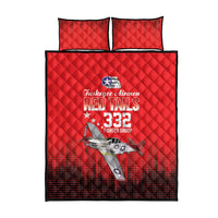Tuskegee Airmen Red Tails Quilt Bed Set 332nd Fighter Group WWII Tribute Red Style - Wonder Print Shop