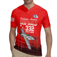 Tuskegee Airmen Red Tails Rugby Jersey 332nd Fighter Group WWII Tribute Red Style - Wonder Print Shop
