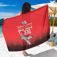 Tuskegee Airmen Red Tails Sarong 332nd Fighter Group WWII Tribute Red Style - Wonder Print Shop
