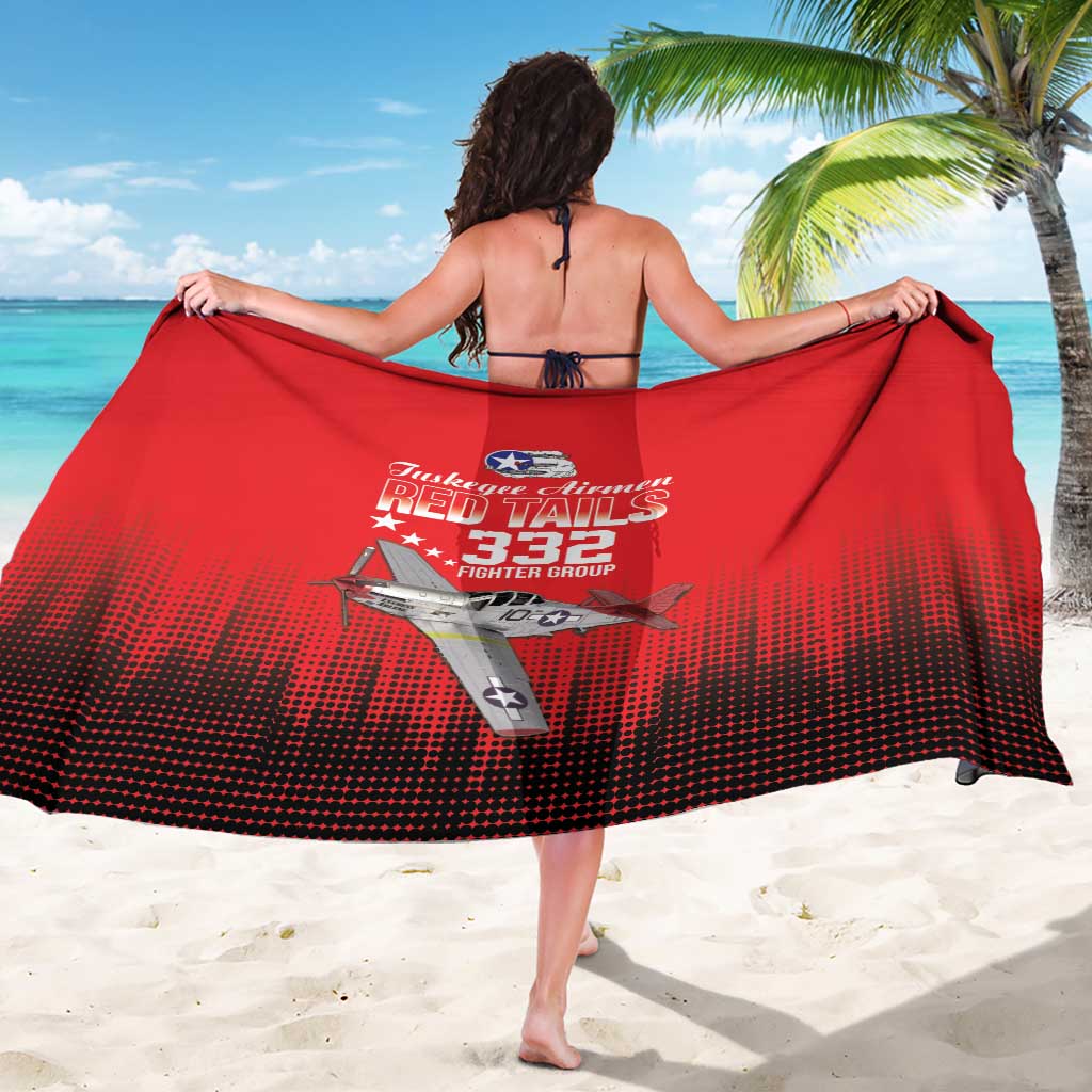 Tuskegee Airmen Red Tails Sarong 332nd Fighter Group WWII Tribute Red Style - Wonder Print Shop