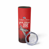 Tuskegee Airmen Red Tails Skinny Tumbler 332nd Fighter Group WWII Tribute Red Style - Wonder Print Shop