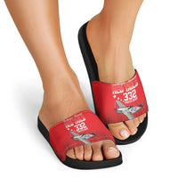 Tuskegee Airmen Red Tails Slide Sandals 332nd Fighter Group WWII Tribute Red Style - Wonder Print Shop