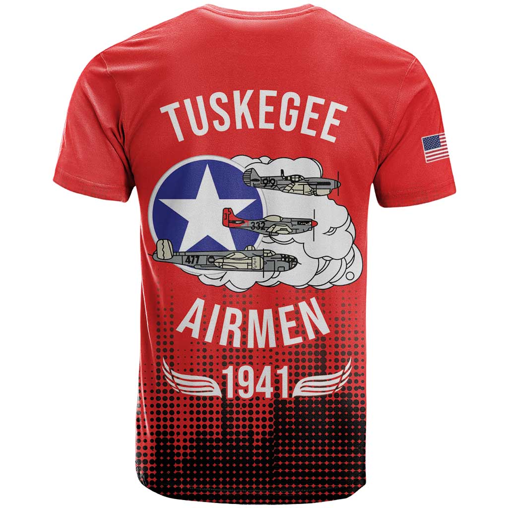 Tuskegee Airmen Red Tails T Shirt 332nd Fighter Group WWII Tribute Red Style - Wonder Print Shop