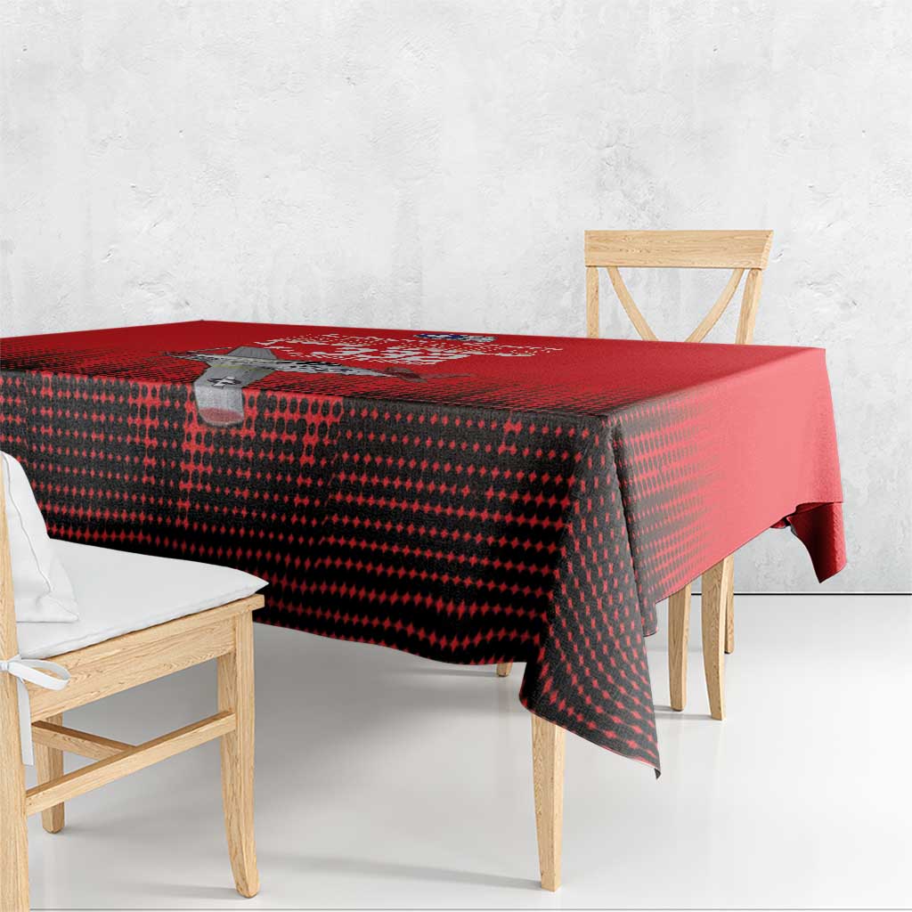 Tuskegee Airmen Red Tails Tablecloth 332nd Fighter Group WWII Tribute Red Style - Wonder Print Shop