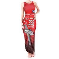 Tuskegee Airmen Red Tails Tank Maxi Dress 332nd Fighter Group WWII Tribute Red Style - Wonder Print Shop