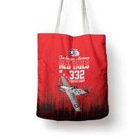 Tuskegee Airmen Red Tails Tote Bag 332nd Fighter Group WWII Tribute Red Style - Wonder Print Shop