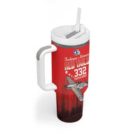 Tuskegee Airmen Red Tails Tumbler With Handle 332nd Fighter Group WWII Tribute Red Style - Wonder Print Shop